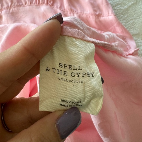 Spell & The Gypsy Verona Mini Slip Dress in 90’s Pink XS - Picture 8 of 12